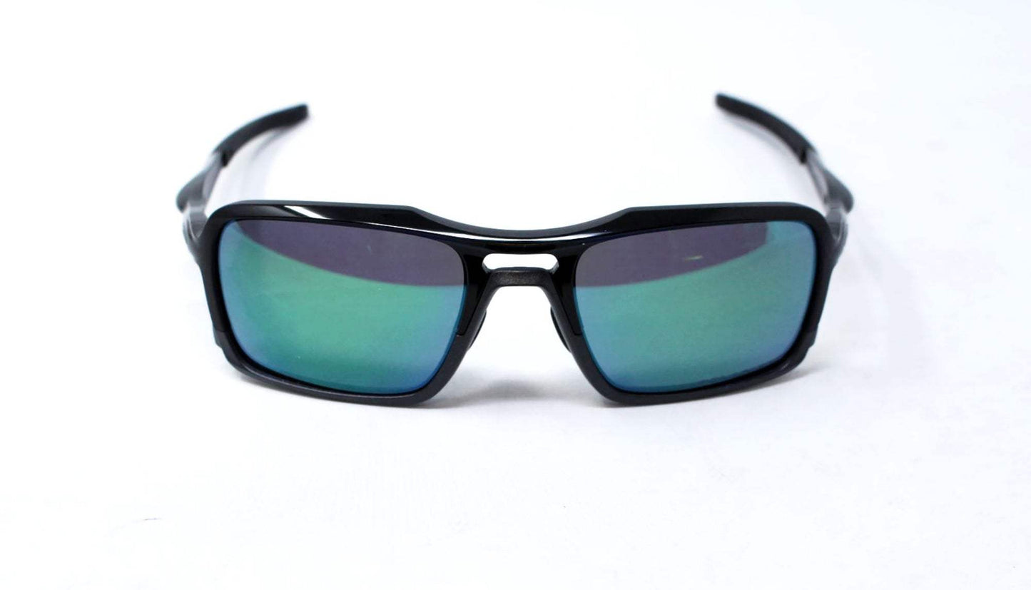 Oakley Triggerman OO9314-02 - Polished Black-Jade Iridium Polarized by Oakley for Unisex - 56-20-141 mm Sunglasses