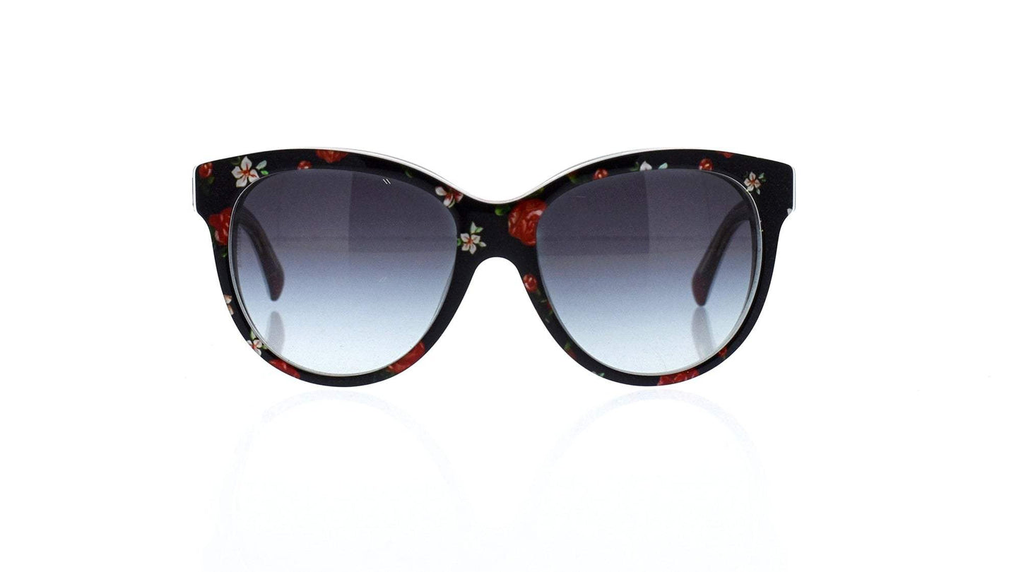 Dolce and Gabbana DG 4176 2986-8G - Rose Flowers ON Black-Grey Gradient by Dolce and Gabbana for Women - 49-15-125 mm Sunglasses