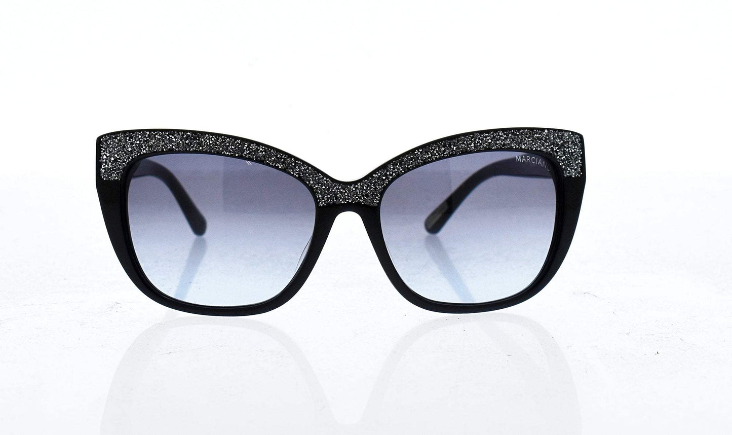 Guess GM 730 01B Marciano - Shiny Black-Gradient Smoke by Guess for Women - 55-16-135 mm Sunglasses