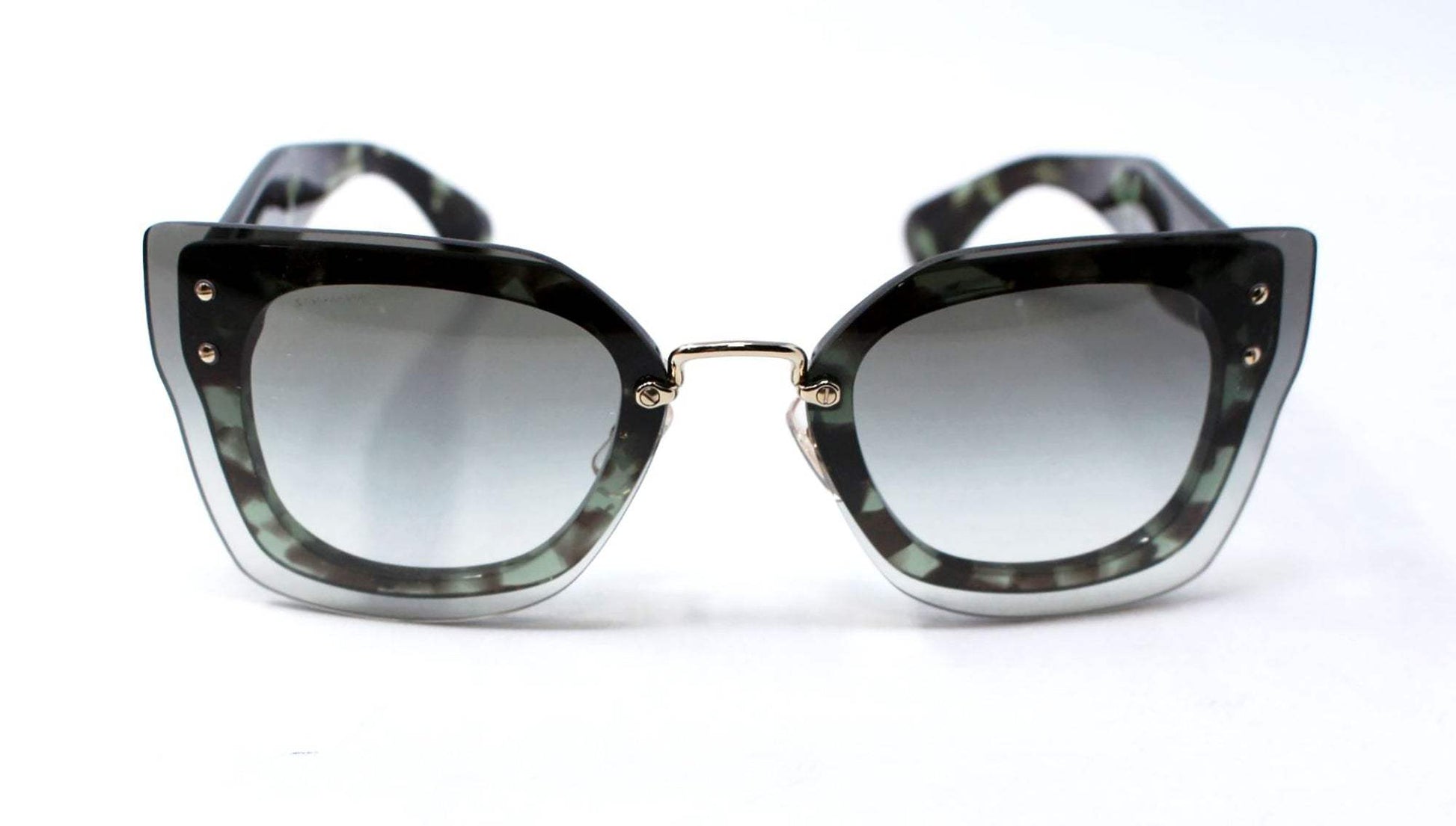 Miu Miu MU 04R UAG-0AG-0A7 - Green Havana-Grey by Miu Miu for Women - 67-16-140 mm Sunglasses