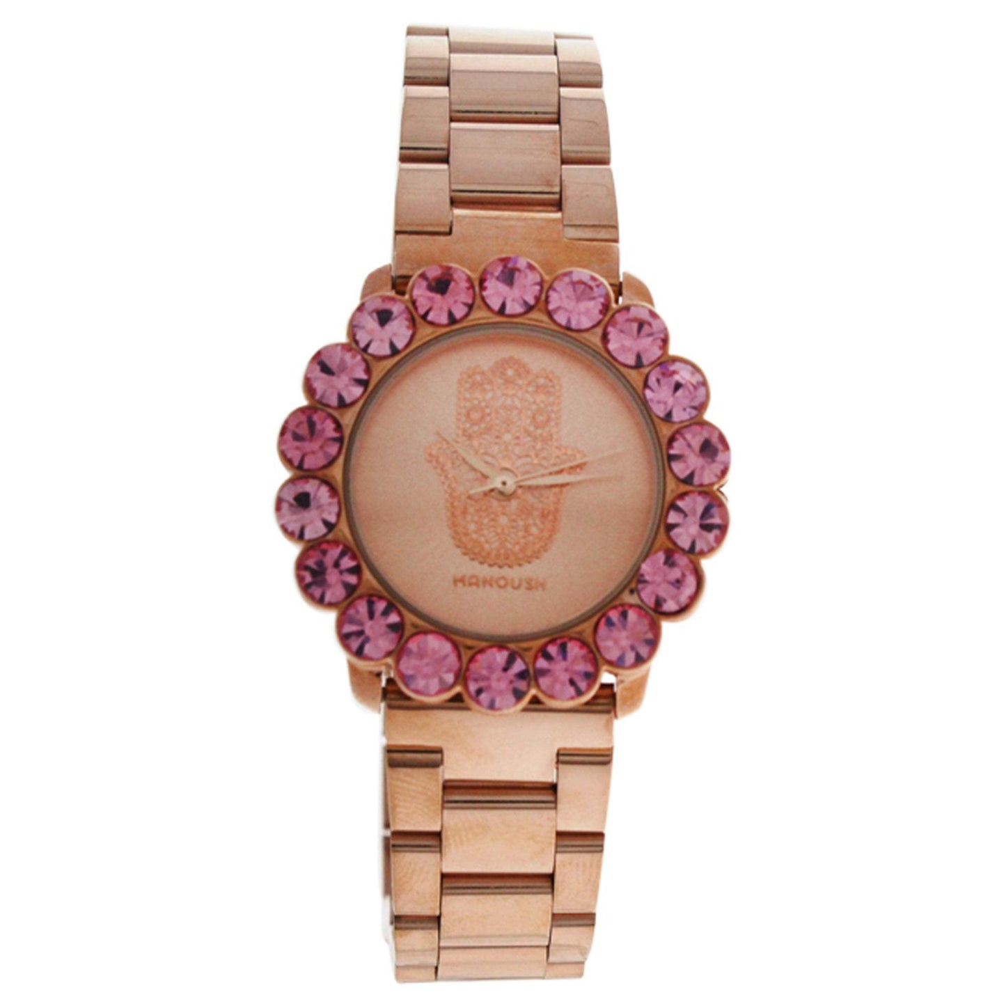 MSHSCRG Scarlett Hand - Rose Gold Stainless Steel Bracelet Watch by Manoush for Women - 1 Pc Watch