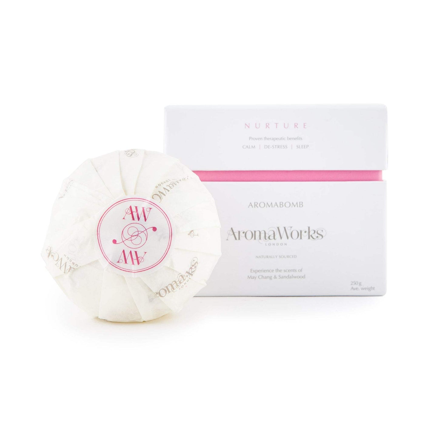 Nurture AromaBomb Single by Aromaworks for Unisex - 8.81 oz Bath Bomb