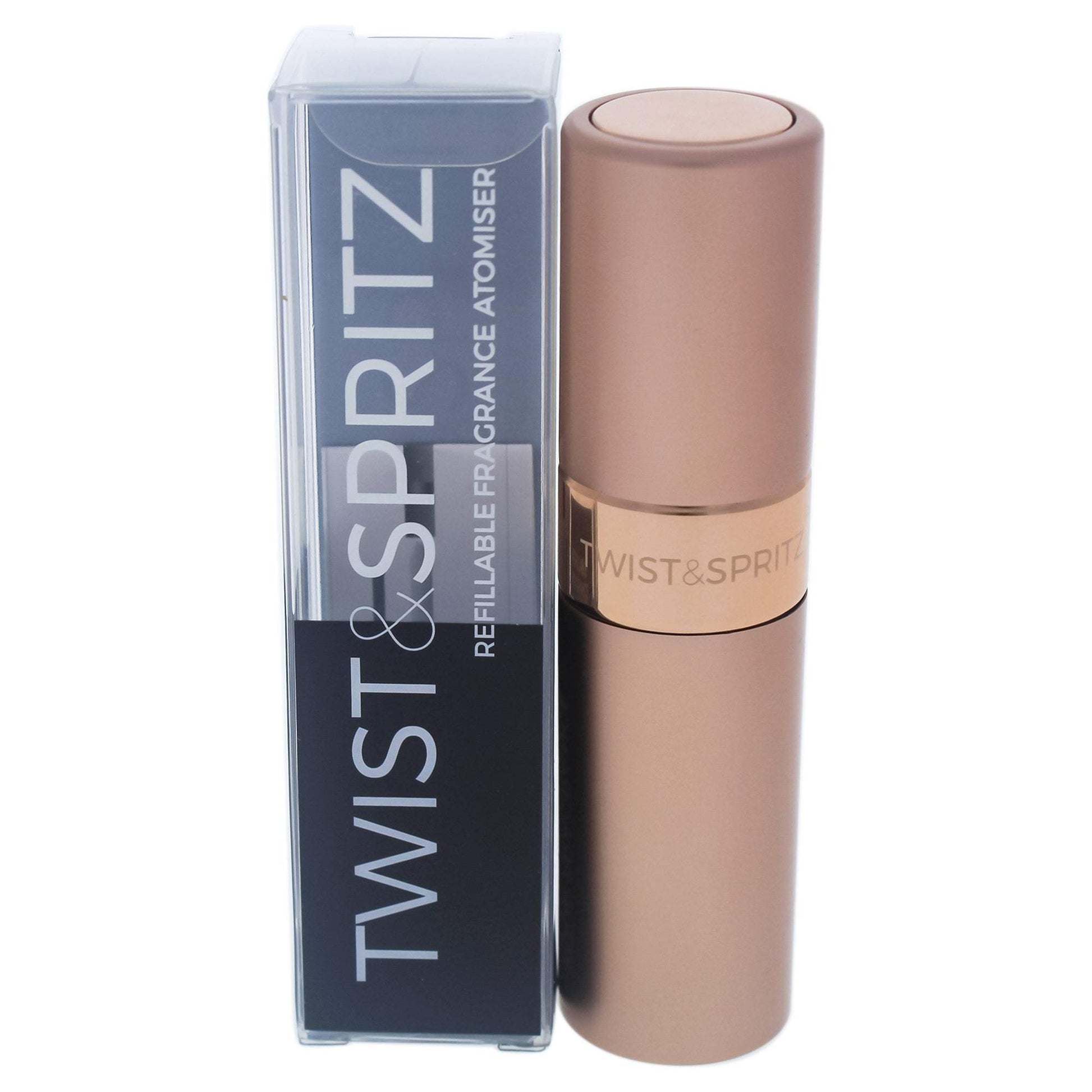 Twist and Spritz Atomiser - Rose Gold by Twist and Spritz for Women - 8 ml Refillable Spray (Empty)