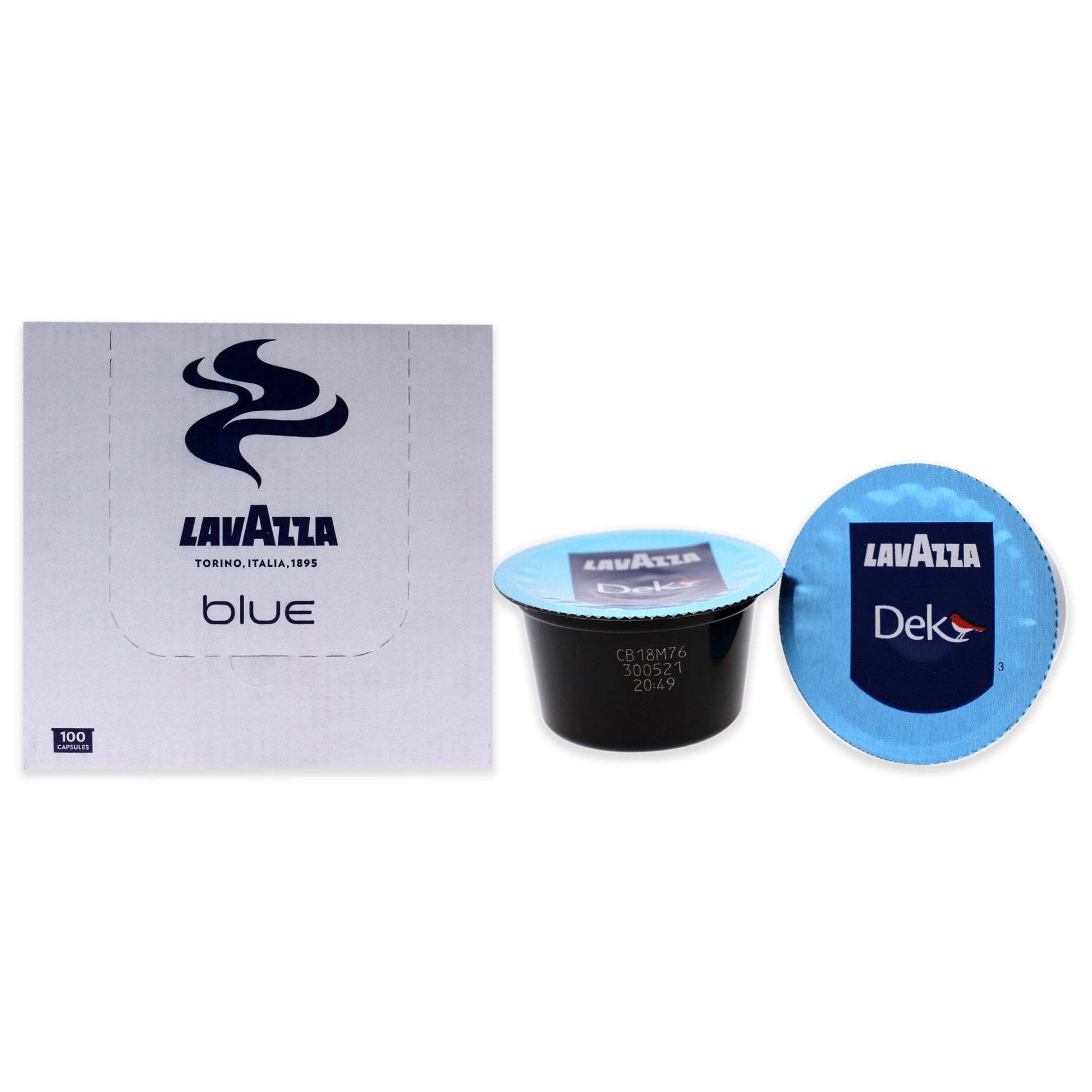 Blue Dek Roast Ground Coffee Pods by Lavazza - 100 Pods Coffee