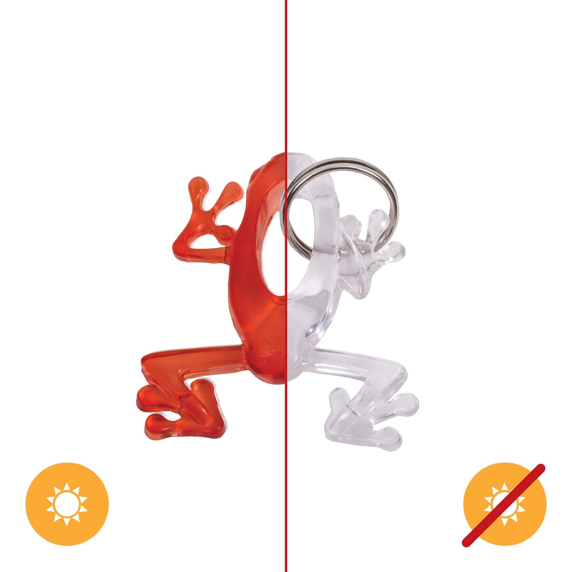 Color-Changing Key Chain - Frog Orange by DelSol for Unisex - 1 Pc Keychain