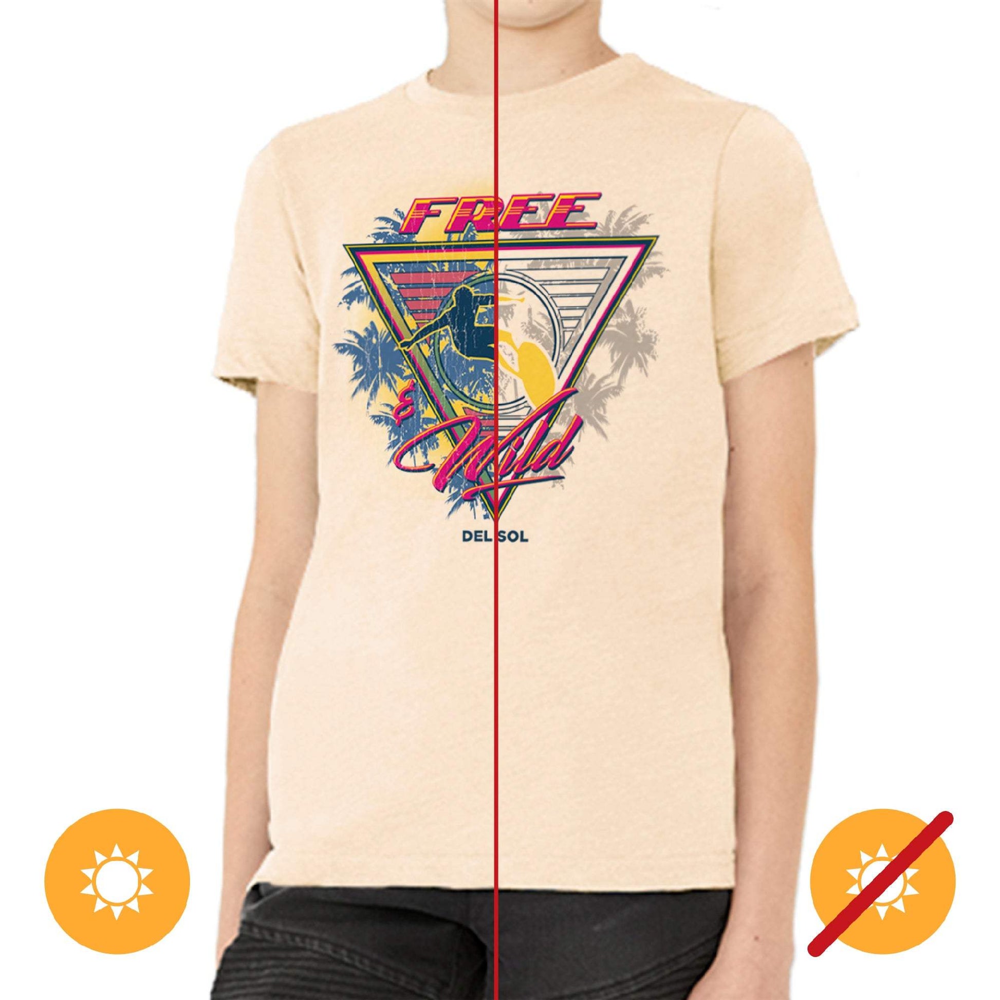 Kids Fine Jersey Tank - Wild and Free by DelSol for Kids - 1 Pc T-Shirt (YXS)