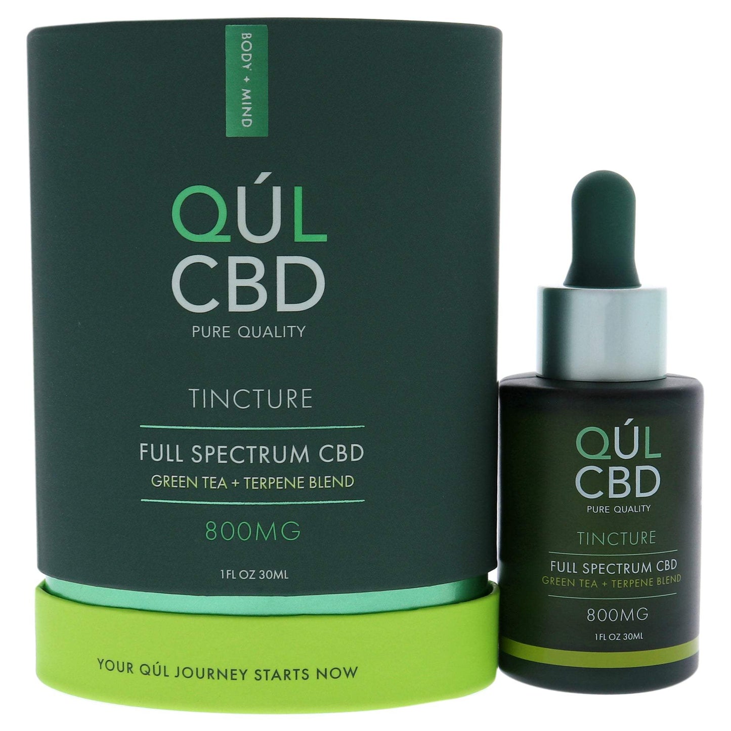 Tincture Full Spectrum 800mg CBD - Green Tea by Kul CBD for Unisex - 1 oz Tincture