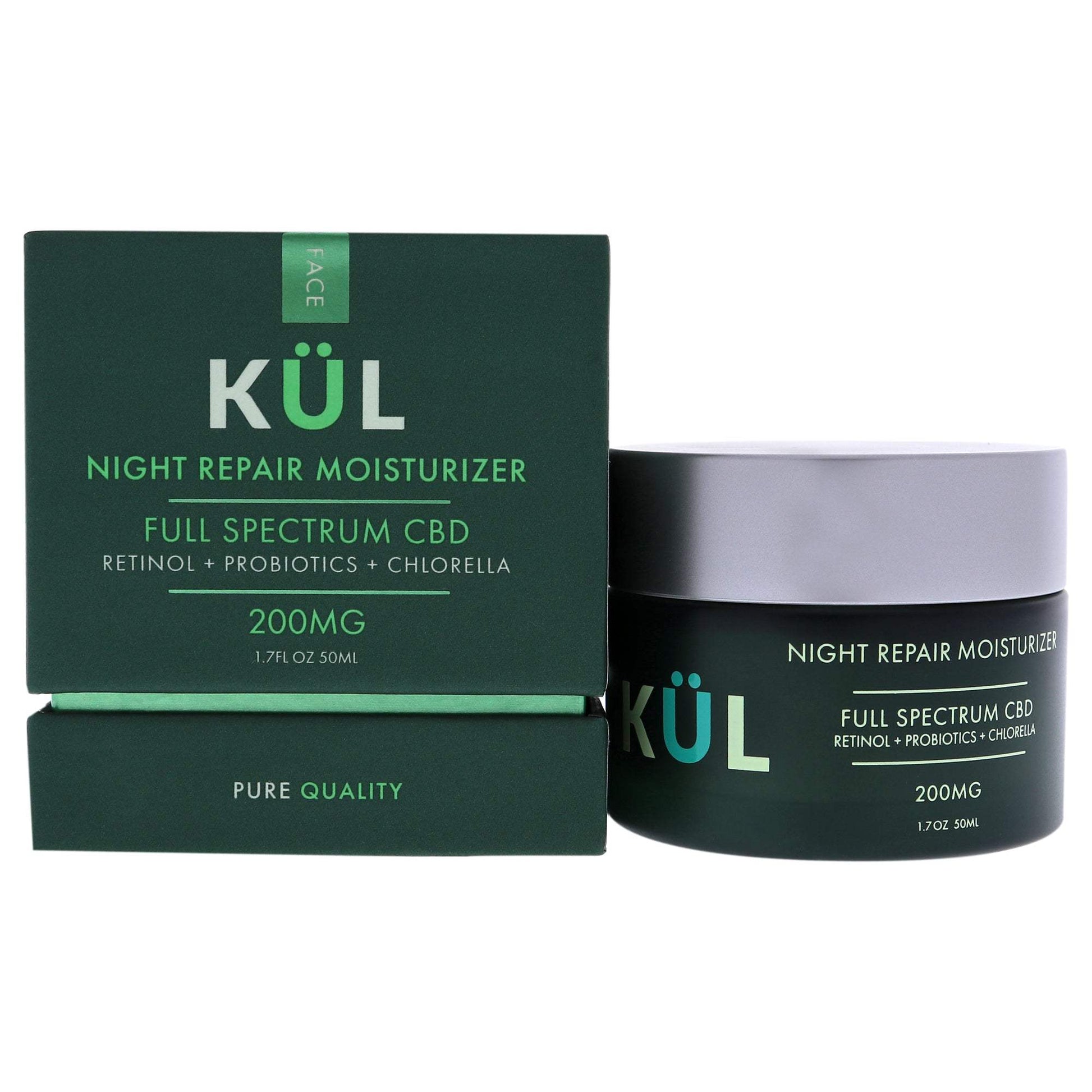 Night Repair Moisturizer Full Spectrum 200mg CBD by Kul CBD for Unisex - 1.7 oz Moisturizer
