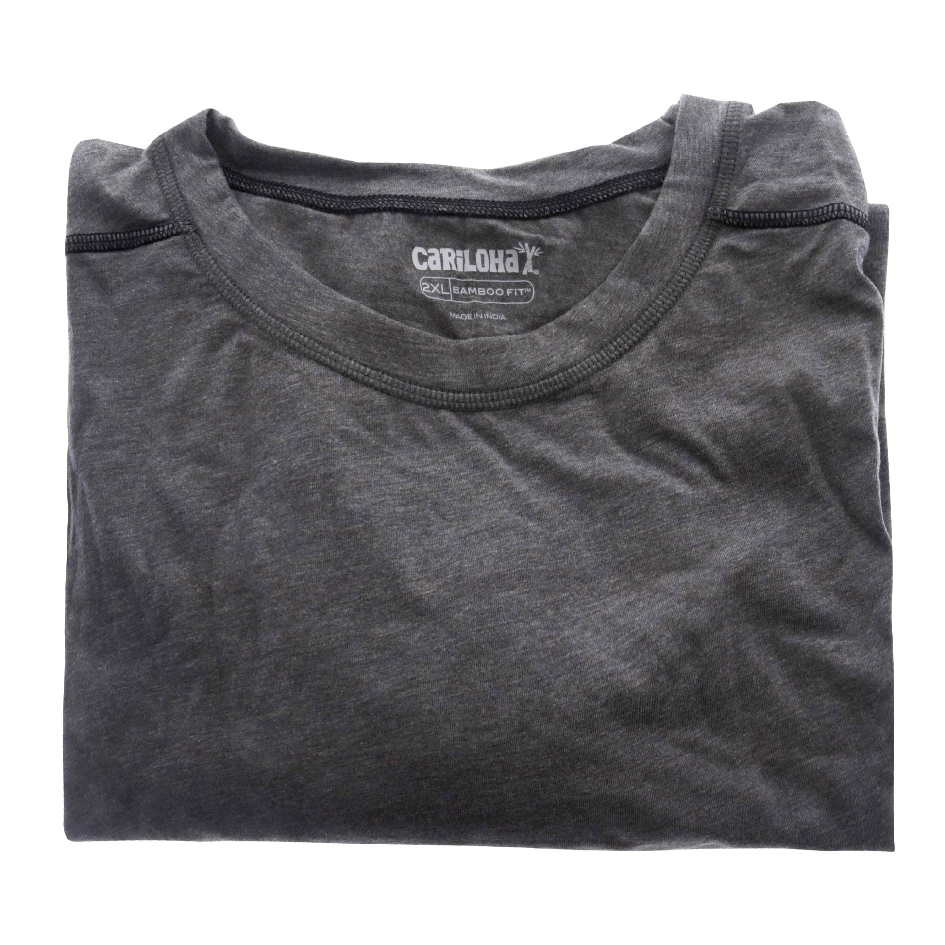 Bamboo Athletic Crew T-Shirt - Carbon Heather by Cariloha for Men - 1 Pc T-Shirt (2XL)