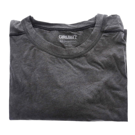 Bamboo Athletic Crew T-Shirt - Carbon Heather by Cariloha for Men - 1 Pc T-Shirt (2XL)