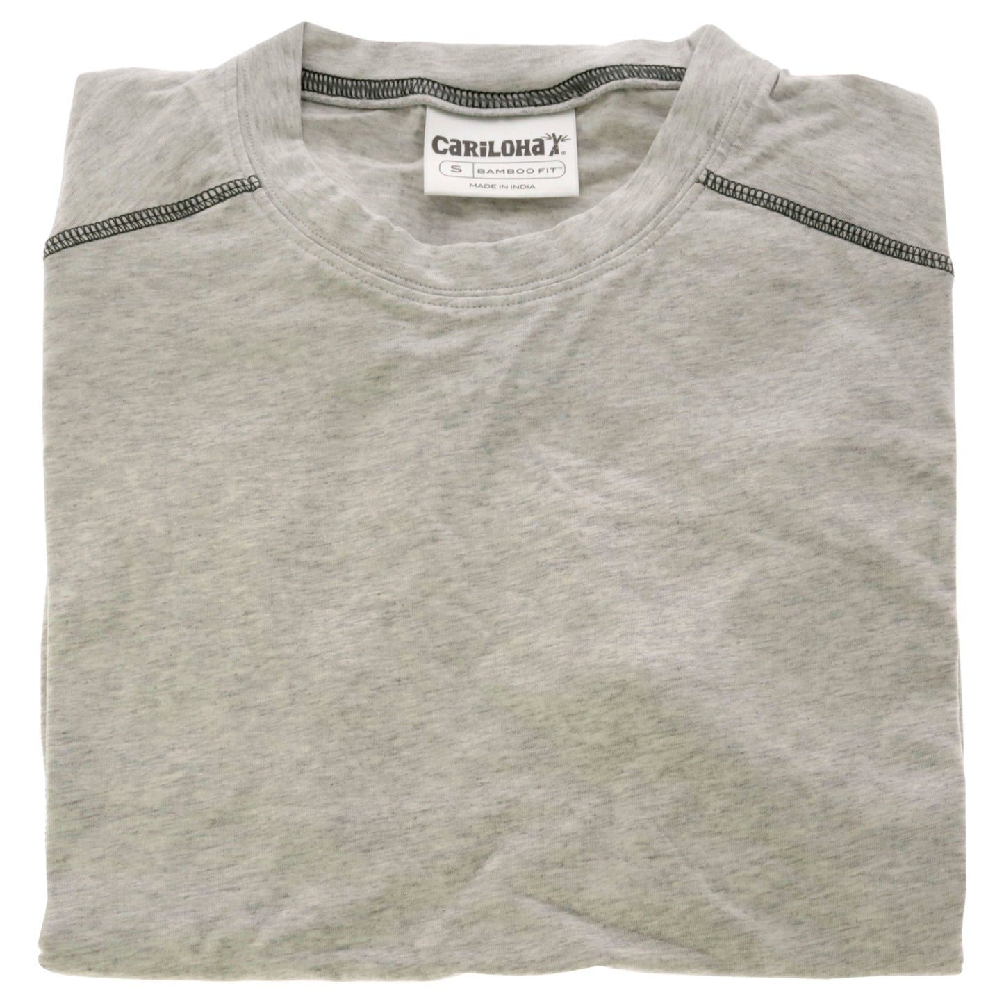 Bamboo Performance Crew T-Shirt - Light Heather Gray by Cariloha for Men - 1 Pc T-Shirt (S)