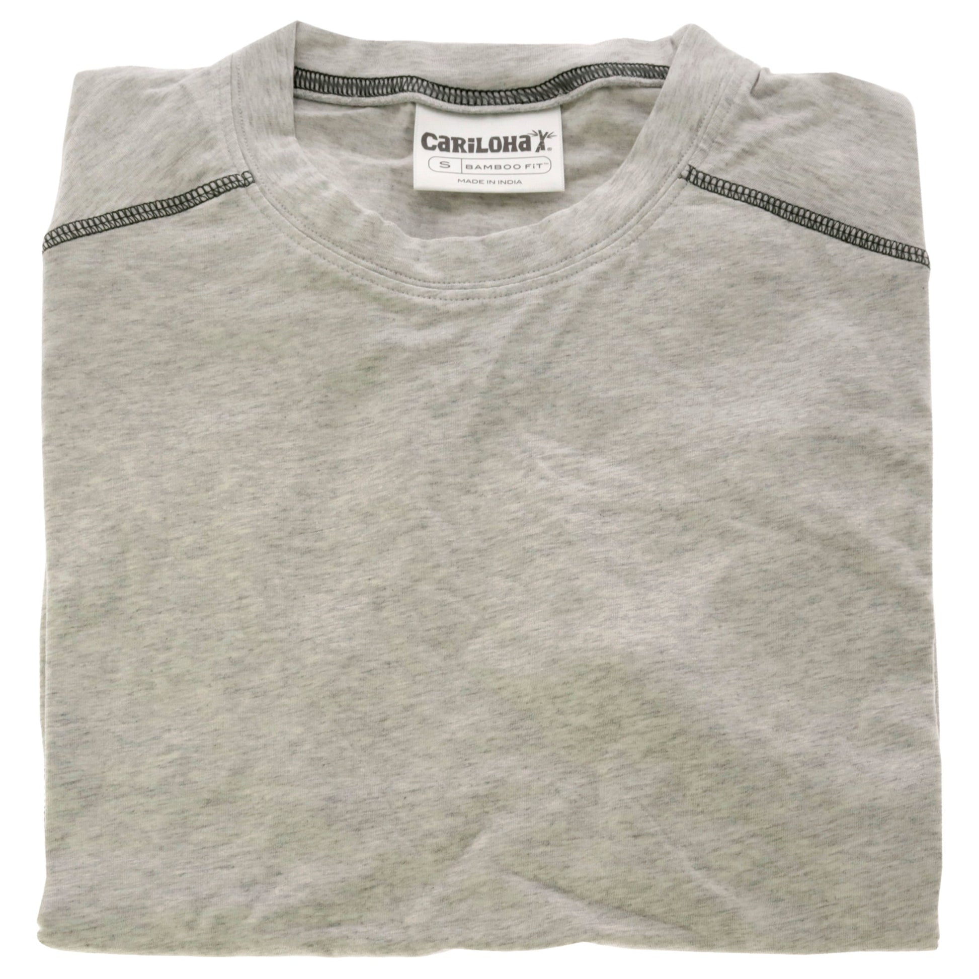 Bamboo Performance Crew T-Shirt - Light Heather Gray by Cariloha for Men - 1 Pc T-Shirt (S)