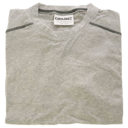 Bamboo Performance Crew T-Shirt - Light Heather Gray by Cariloha for Men - 1 Pc T-Shirt (S)