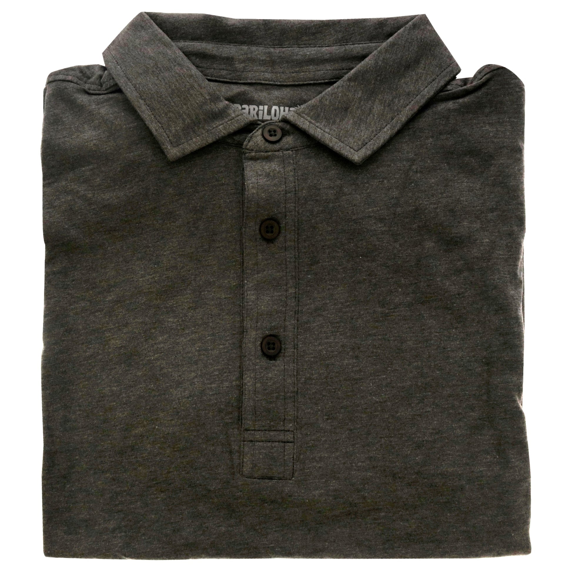 Bamboo Performance Jersey Polo T-Shirt - Carbon Heather by Cariloha for Men - 1 Pc T-Shirt (S)