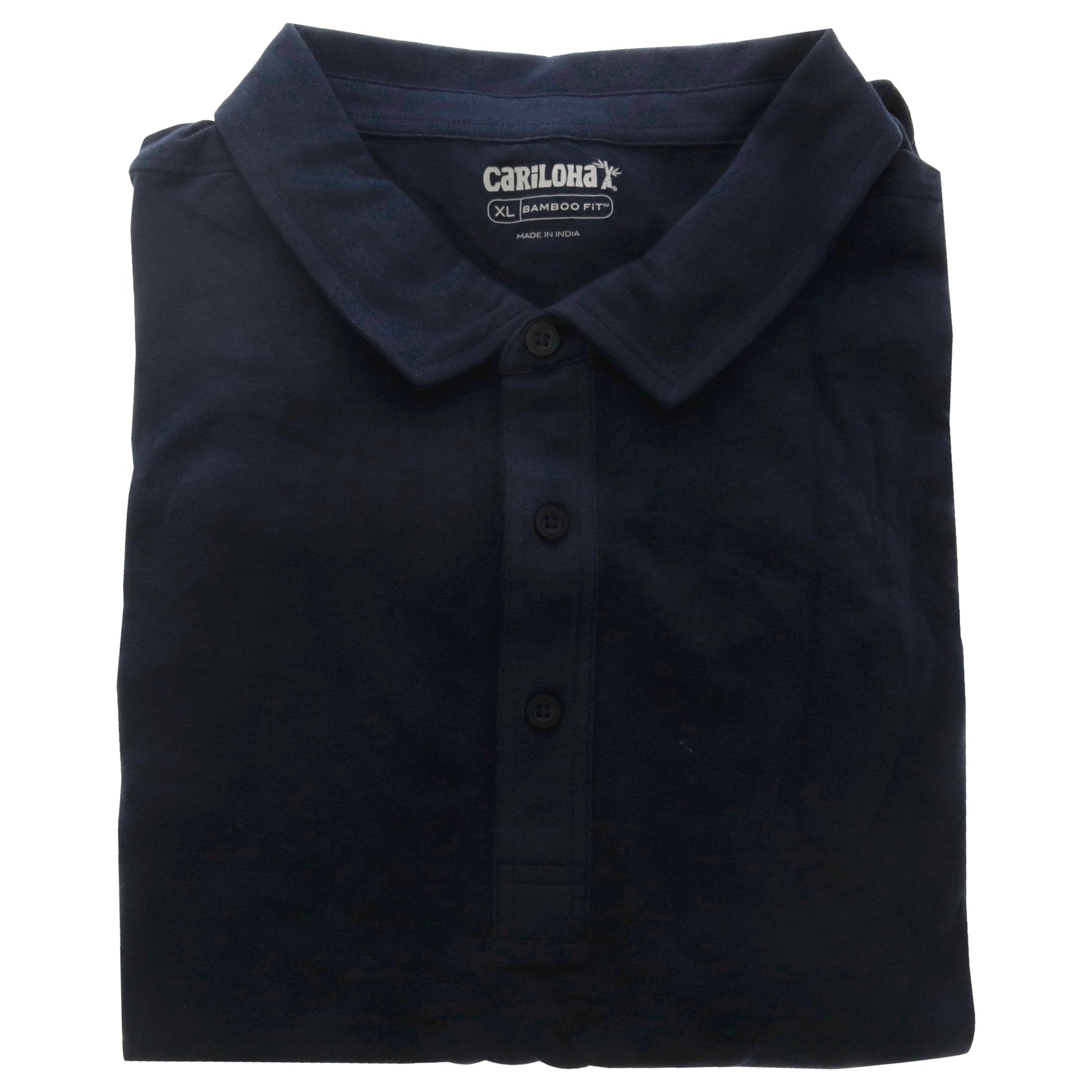Bamboo Performance Jersey Polo T-Shirt - Navy by Cariloha for Men - 1 Pc T-Shirt (XL)