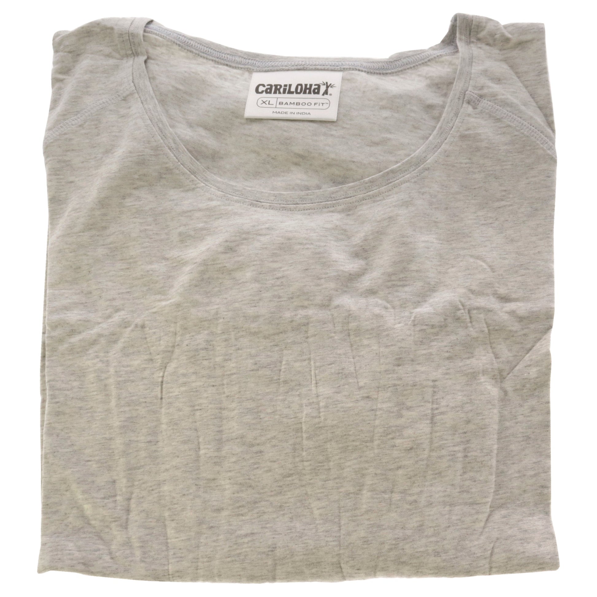 Bamboo Athletic Long-Sleeve T-Shirt - Light Heather Gray by Cariloha for Women - 1 Pc T-Shirt (XL)