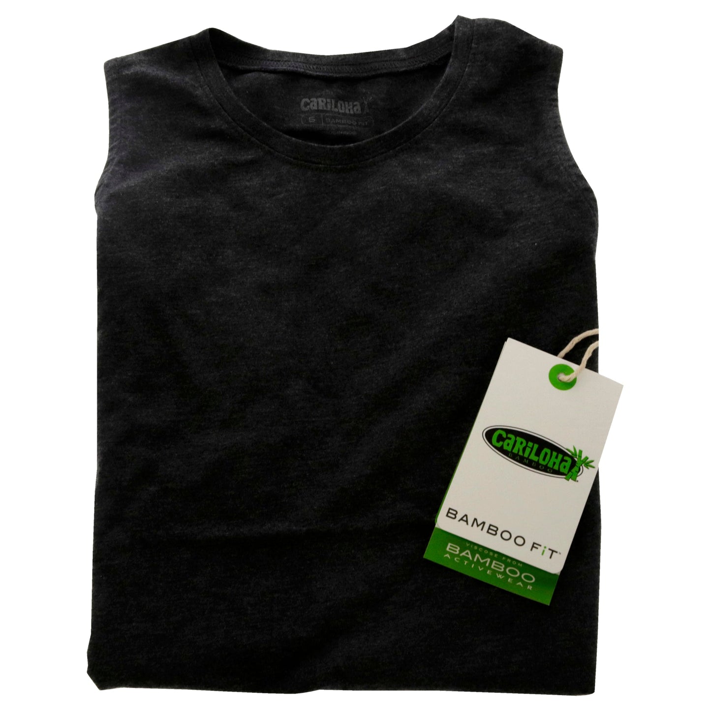 Bamboo Sleeveless T-Shirt - Carbon heather by Cariloha for Women - 1 Pc T-Shirt (S)