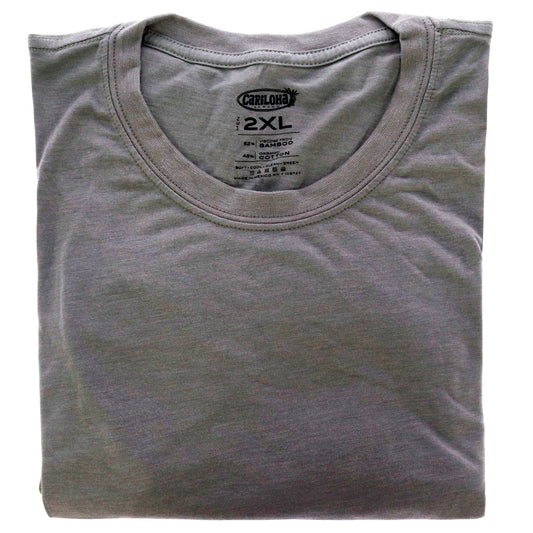 Bamboo Comfort Crew Tee - Gray by Cariloha for Men - 1 Pc T-Shirt (2XL)