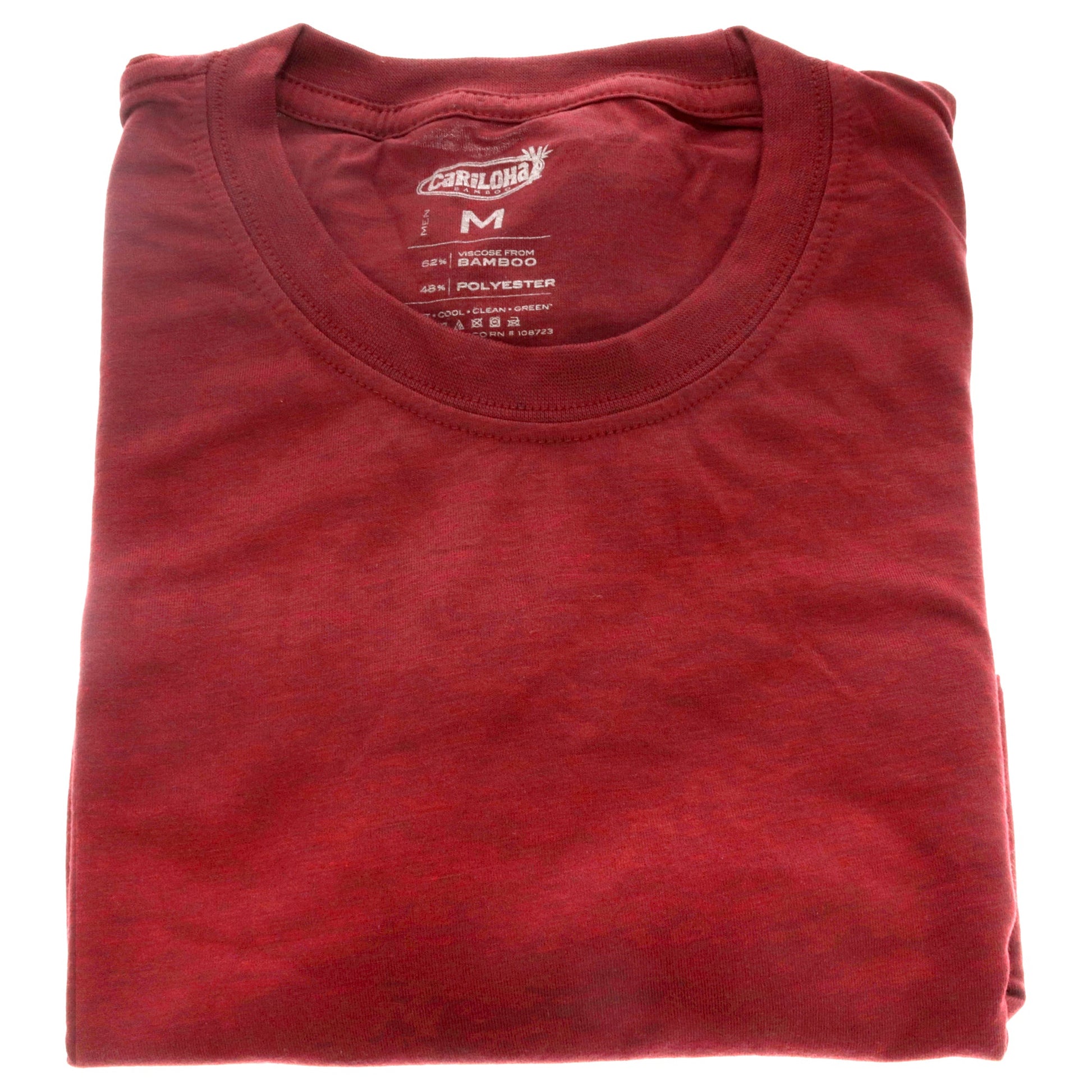 Bamboo Comfort Crew Tee - Rockwood Red by Cariloha for Men - 1 Pc T-Shirt (M)