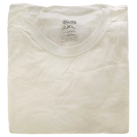 Bamboo Crew Tee - White by Cariloha for Men - 1 Pc T-Shirt (2XL)