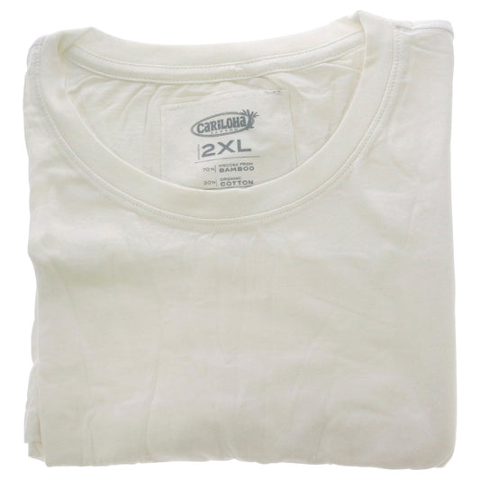Bamboo Crew Tee - White by Cariloha for Women - 1 Pc T-Shirt (2XL)