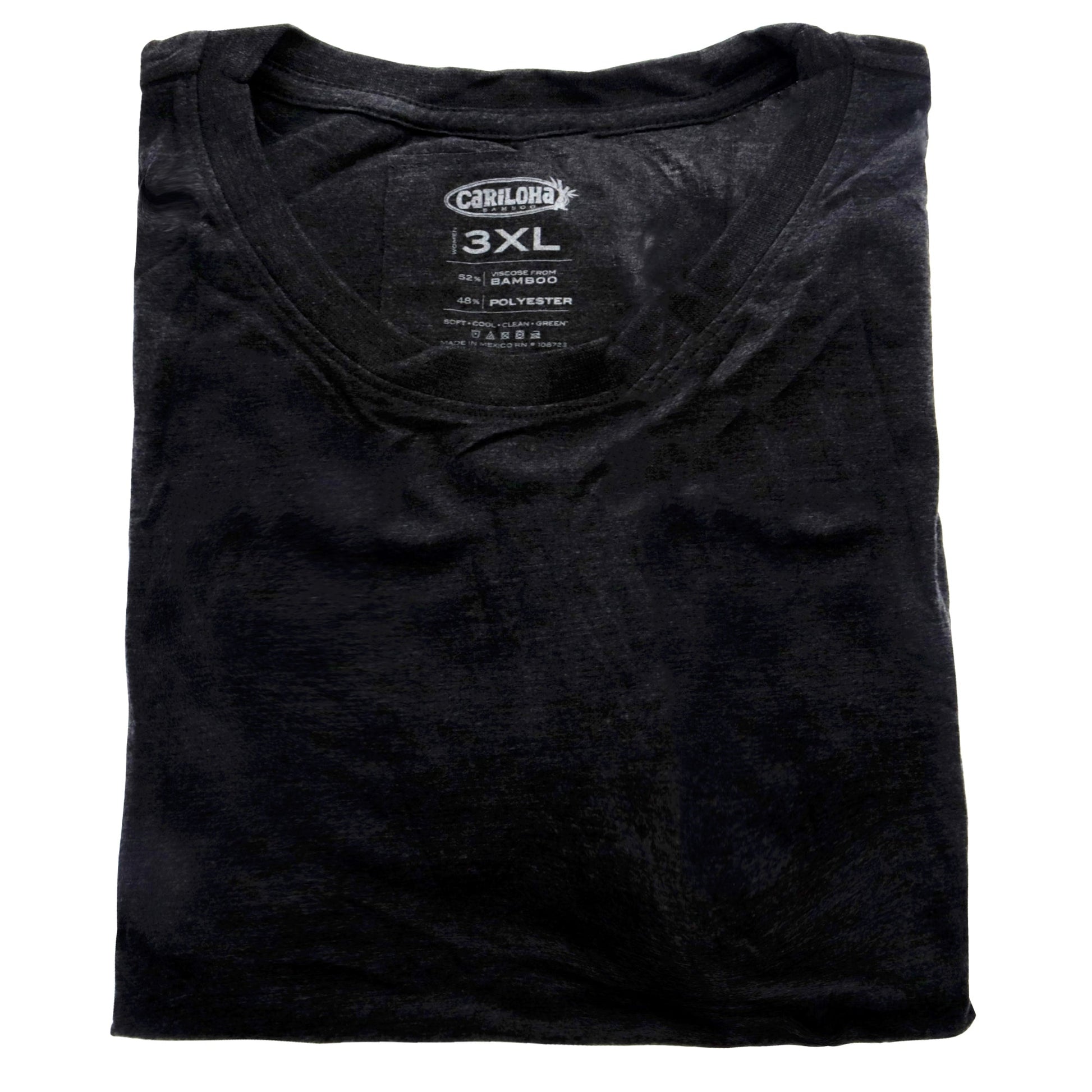 Bamboo Crew Tee - Charcoal Heather by Cariloha for Women - 1 Pc T-Shirt (3XL)