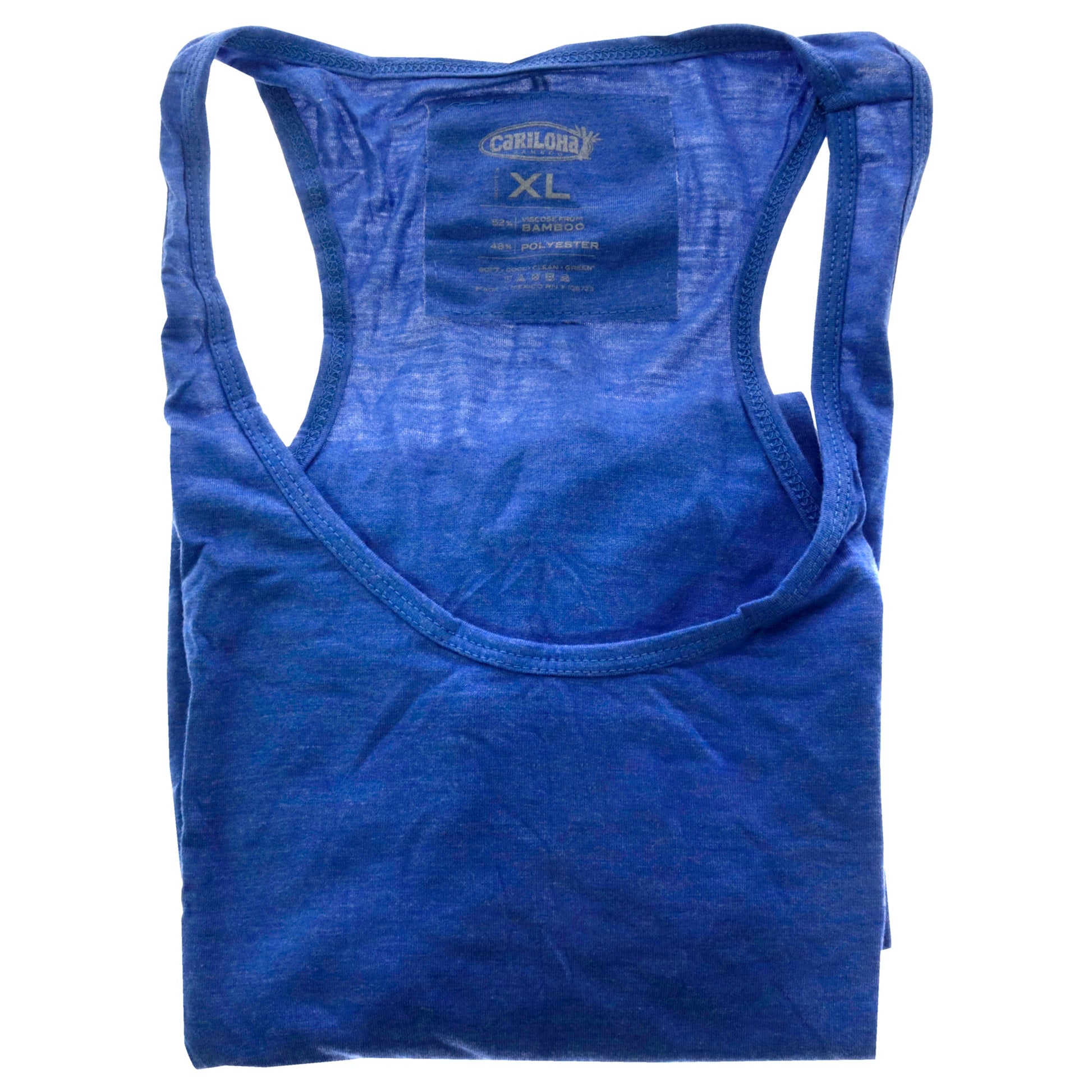 Bamboo Racer Tank - Reef Blue Heather by Cariloha for Women - 1 Pc Tank Top (XL)