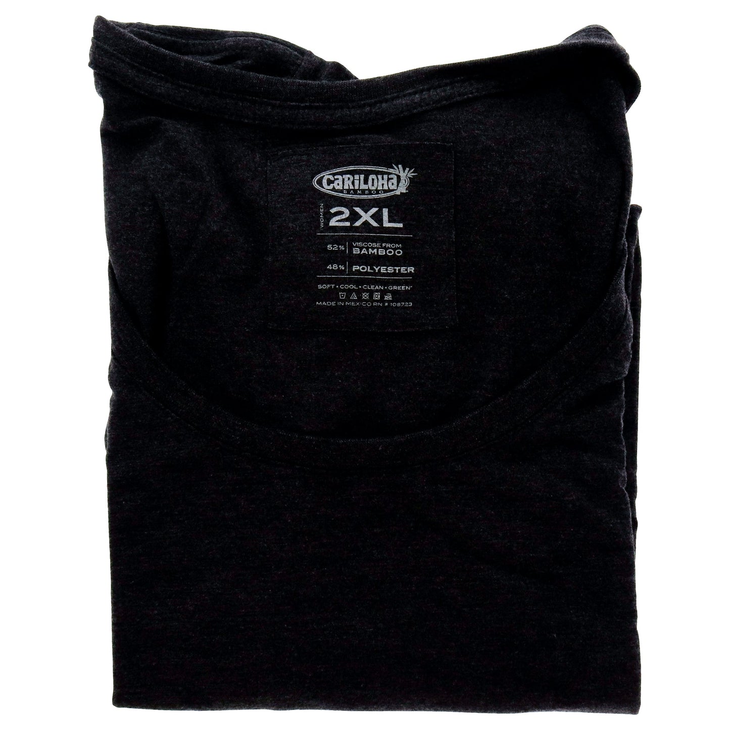 Bamboo Scoop Tee - Charcoal by Cariloha for Women - 1 Pc T-Shirt (2XL)