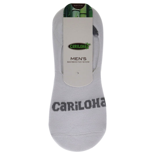 Bamboo No-Show Socks - White by Cariloha for Men - 1 Pair Socks (S/M)