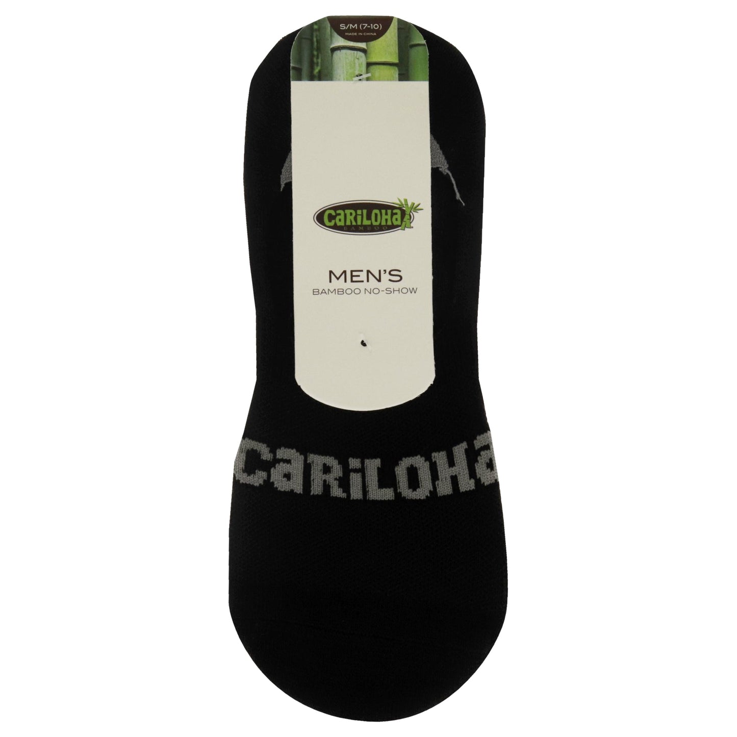 Bamboo No-Show Socks - Black by Cariloha for Men - 1 Pair Socks (S/M)