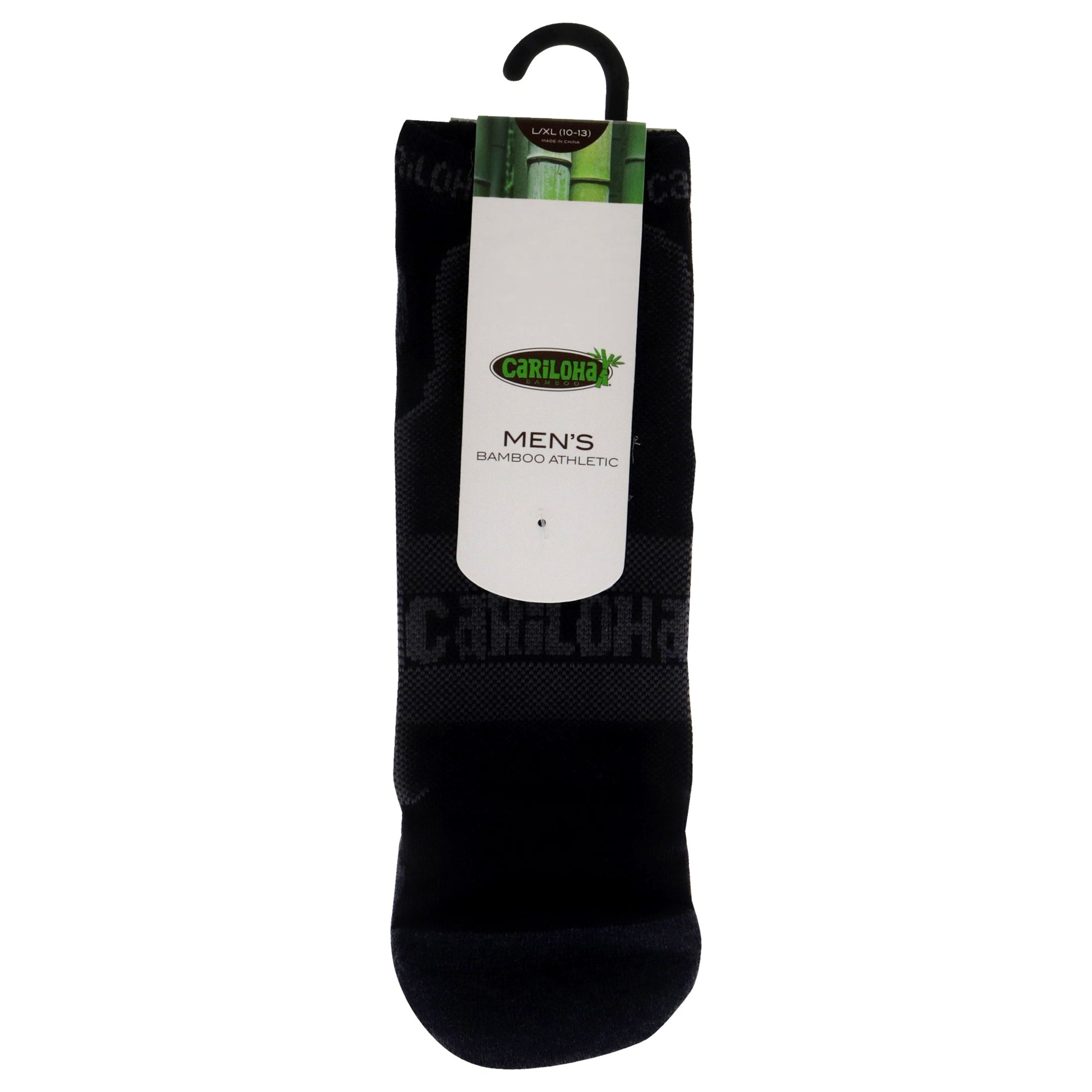 Bamboo Athletic Sock - Carbon Heather by Cariloha for Men - 1 Pair Socks (L/XL)