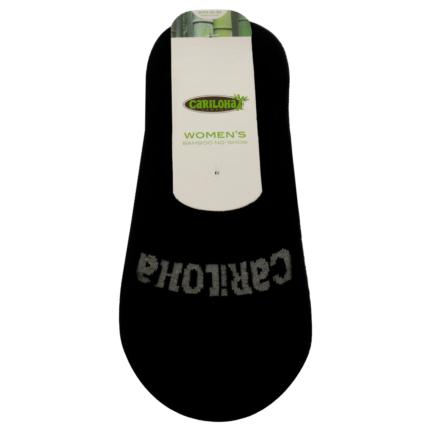 Bamboo No-Show Socks - Black by Cariloha for Women - 1 Pair Socks (S/M)