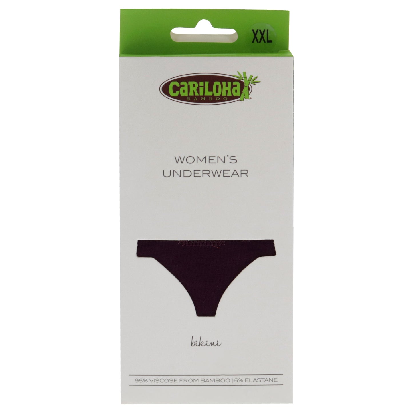 Bamboo Lace Bikini - Merlot by Cariloha for Women - 1 Pc Underwear (2XL)