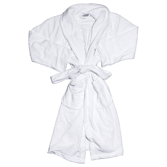 Bamboo Bathrobe - White by Cariloha for Unisex - 1 Pc Bathrobe (S/M)