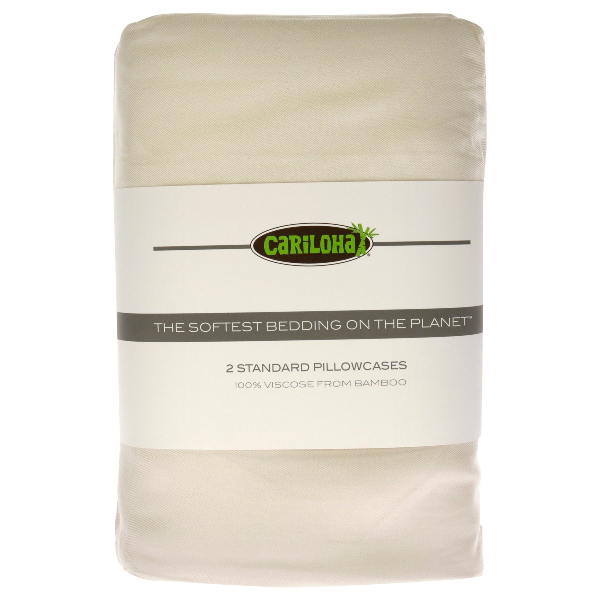 Classic Bamboo Pillowcase Set - Ivory-Standard by Cariloha for Unisex - 2 Pc Pillowcase