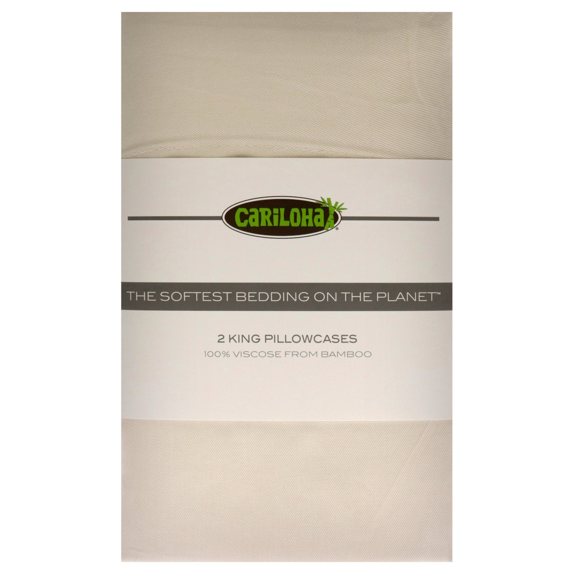 Classic Bamboo Pillowcase Set - Ivory-King by Cariloha for Unisex - 2 Pc Pillowcase