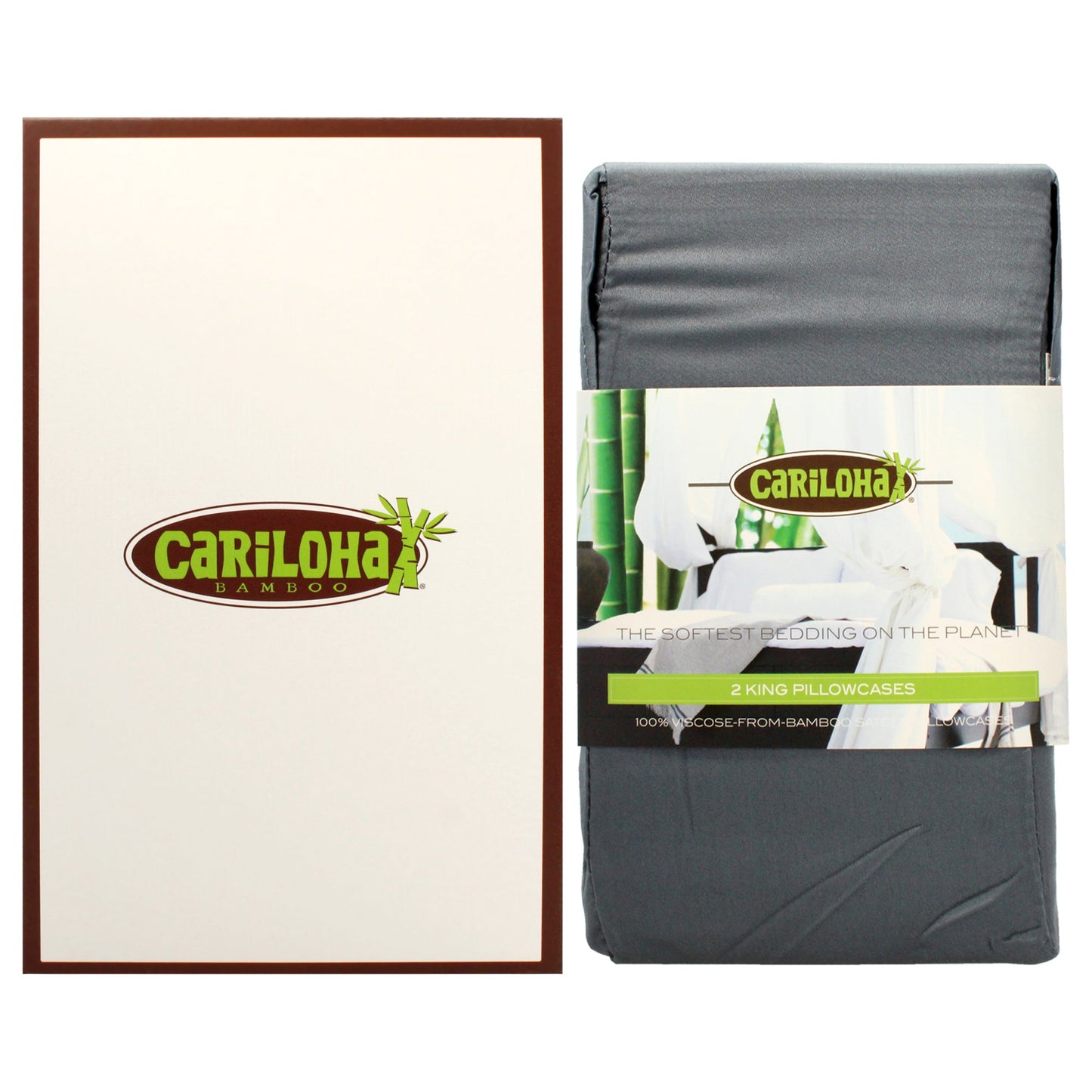 Resort Bamboo Pillowcase Set - Blue Lagoon-King by Cariloha for Unisex - 2 Pc Pillowcase