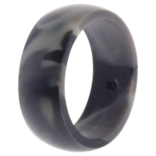 Silicone Wedding Step Single Ring Set -Black-Camo by ROQ for Men - 8 mm Ring
