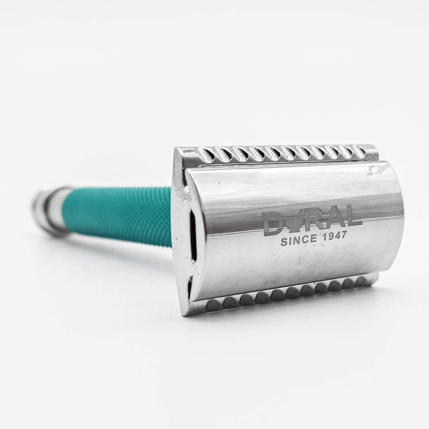 Dural Heavy Stroud Head Double Edge Safety Razor Duty Sea Green/Silver + Pouch