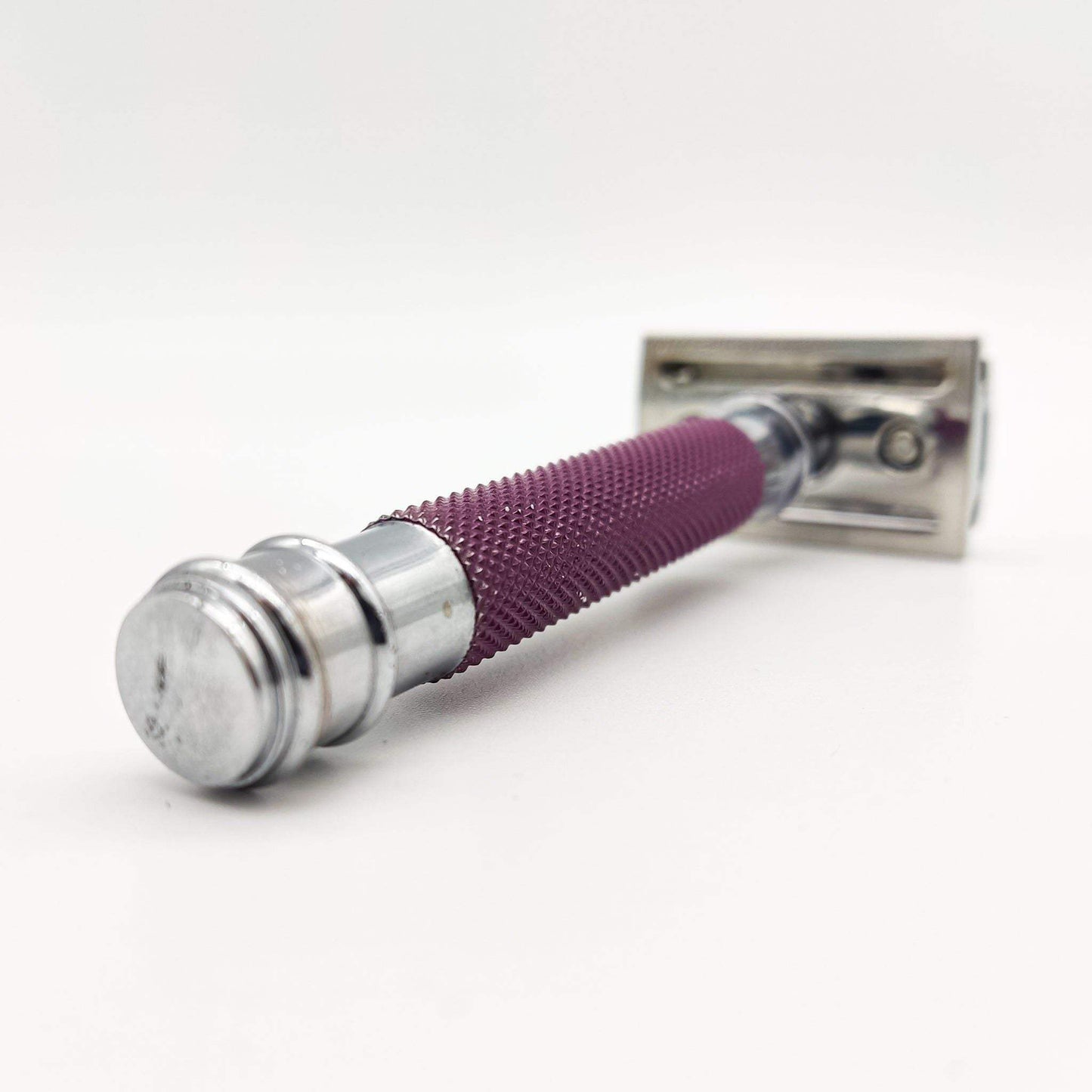 Dural Heavy Stroud Head Double Edge Safety Razor Duty Purple + Pouch