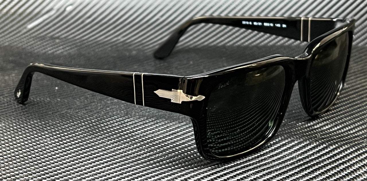 Persol PO3155S 1042-58 - Matte Black-Green Polarized by Persol for Men - 54-18-145 mm Sunglasses