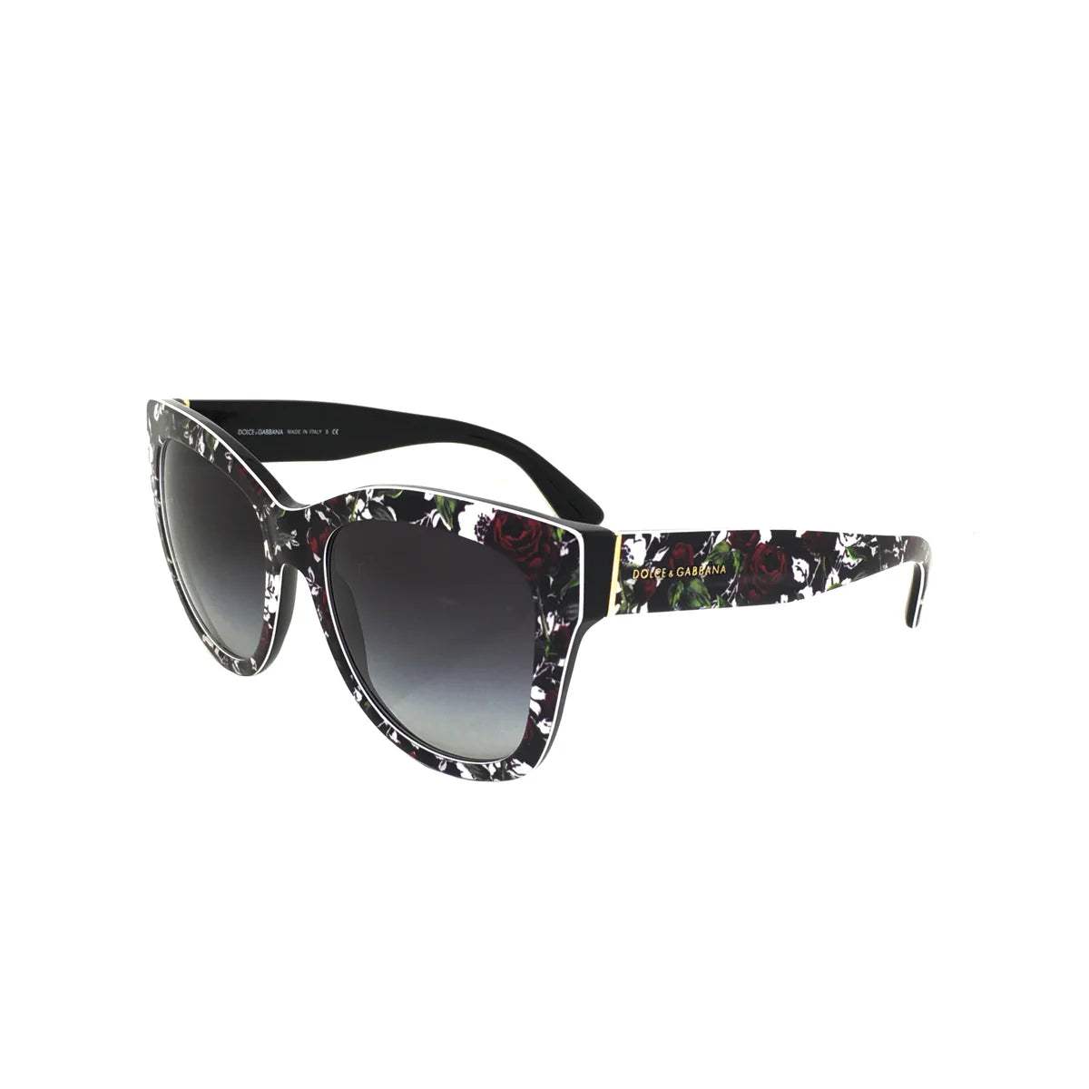 Dolce and Gabbana DG 4270 3019-8G - Top Print Rose-Black-Grey Gradient by Dolce and Gabbana for Women - 55-19-140 mm Sunglasses