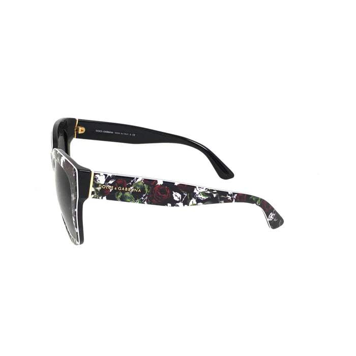 Dolce and Gabbana DG 4270 3019-8G - Top Print Rose-Black-Grey Gradient by Dolce and Gabbana for Women - 55-19-140 mm Sunglasses