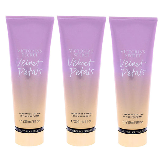 Velvet Petals Fragrance Lotion by Victorias Secret for Women - 8 oz Body Lotion - Pack of 3