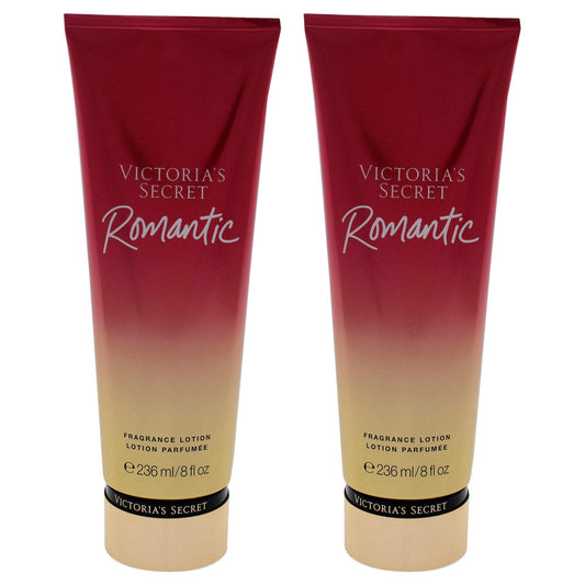 Romantic Fragrance Lotion by Victorias Secret for Women - 8 oz Body Lotion - Pack of 2