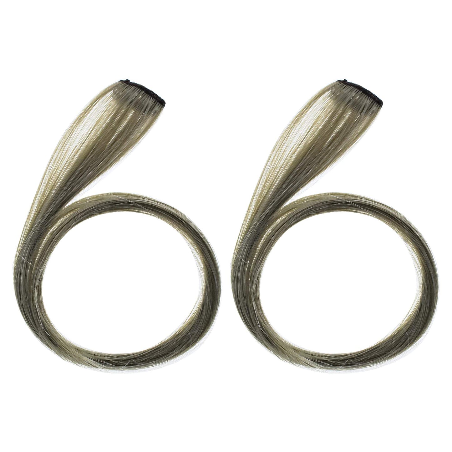 Pop Color Strip Extension - Silver Surprise by Hairdo for Women - 18 Inch Hair Extension - Pack of 2