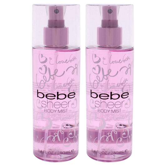 Bebe Sheer by Bebe for Women - 8.4 oz Body Mist - Pack of 2