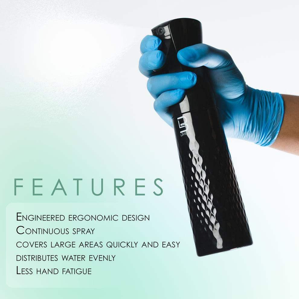 Level3 LV3 - BEVELED SPRAY BOTTLE (WHITE/CLEAR) - BarberSets