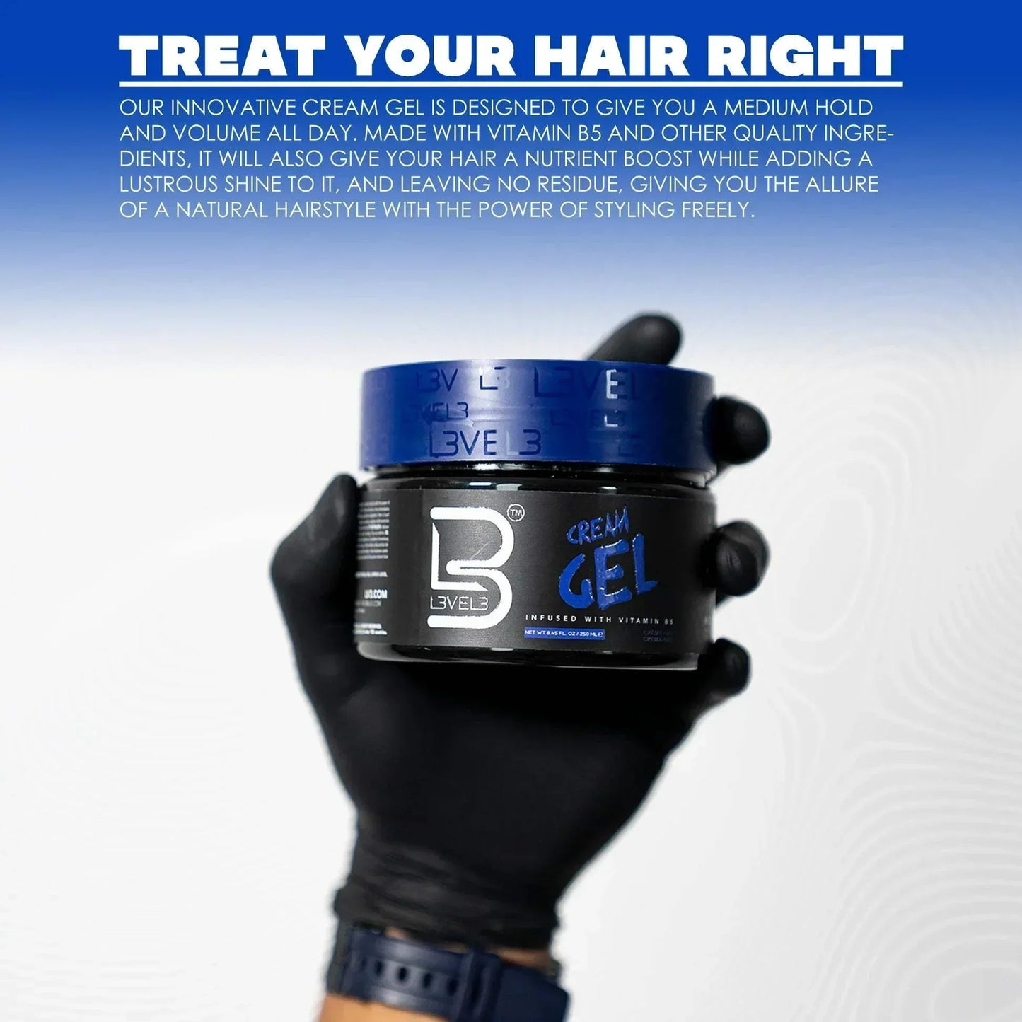 L3VEL3 Hair Gel Cream 500ml / 16.9 oz
