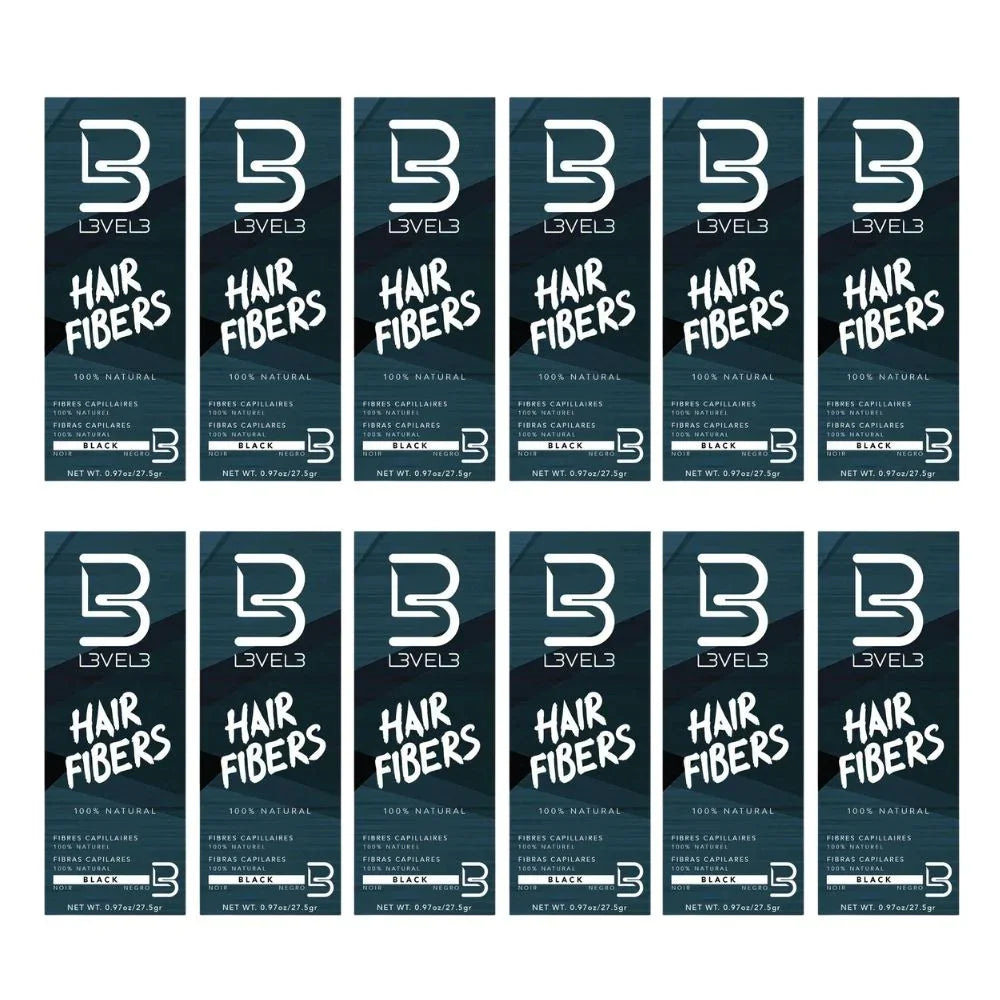 L3VEL3 Hair Fibers Black 30ml / 0.97 oz - Multipack